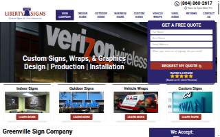 Liberty Signs, Inc - Sign Company, Custom Business Signs, Vehicle Wraps, Outdoor Signs, Vinyl Printing website