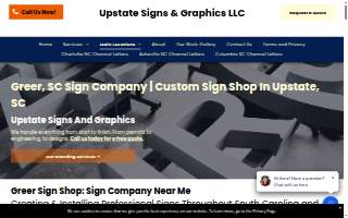 Upstate Signs and Graphics website
