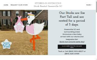 Storks n Such Stork Rental website