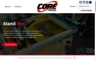 Core Custom Graphics website