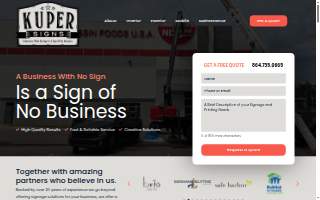 Kuper Signs, Inc. Greenville website