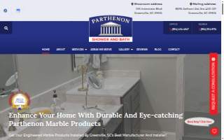 Parthenon Shower and Bath website