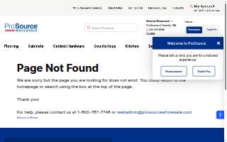 ProSource of Greenville website