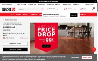 Floor & Decor of Greenville website