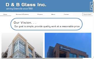 D & B Glass Inc website