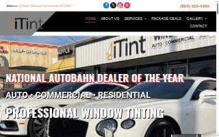 iTint Window Tinting website
