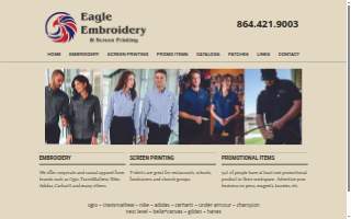 Eagle Embroidery & Screen Printing website