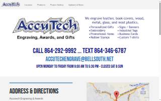 Accutech Engraving & Awards website