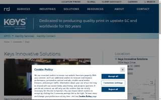 Keys Innovative Solutions, an RRD Company - Greenville Facility website