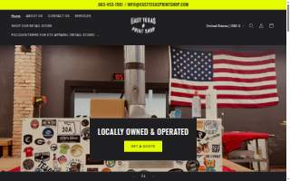 East Texas Print Shop website