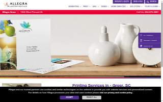 Allegra Marketing Print Mail of Greer website
