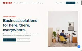 Toshiba Business Solutions website