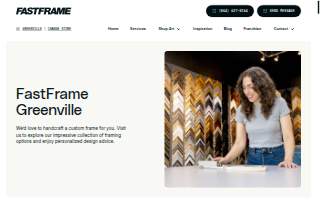 FastFrame Greenville - Custom Frame Shop website