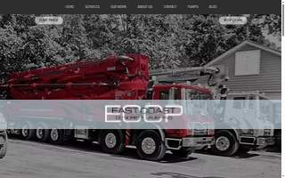 East Coast Concrete Pumping website