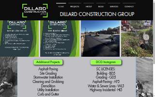 Dillard Construction Group website