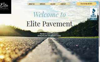 Elite Pavement Services website