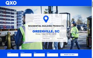 QXO of Greenville website