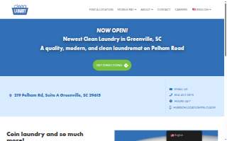Clean Laundry of Greenville website