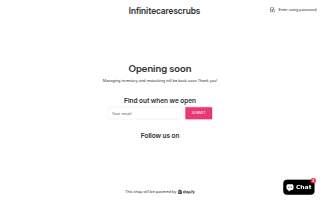 Infinite Care Scrubs & Mobile Services website