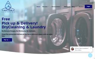 Major Cleaners of Greenville website