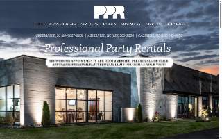 Professional Party Rentals - Greenville website