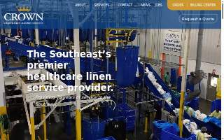 Crown Health Care Laundry Services of Spartanburg website
