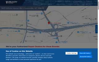 Velocity Truck Centers of Greenville website
