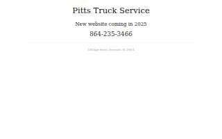 Pitts Truck Services website