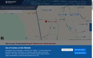 Velocity Truck Centers of Piedmont website