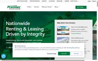 Premier Trailer Leasing - Greenville website