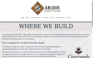 Anchor Custom Homes, LLC website