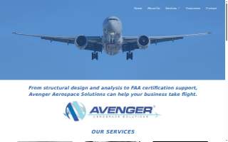 Avenger Aerospace Solutions website