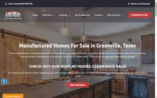 Thomas Outlet Homes website