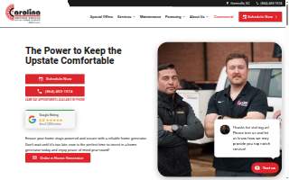 Carolina Heating Service website