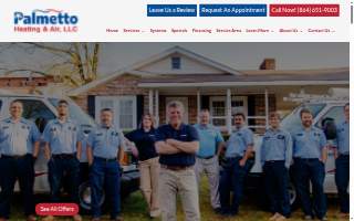 Palmetto Heating & Air LLC website