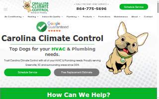 Carolina Climate Control website