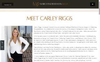 Carley Riggs REALTOR® | Marchant Bateman & Co. | Blackstream Christie's International Real Estate website