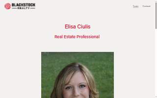 Elisa Ciulis, Real Estate Agent at Blackstock Realty website