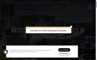 Canvas Lofts website