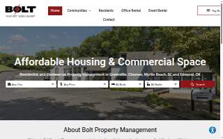 Bolt Property Management website