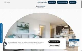 Haywood Reserve Apartment Homes website