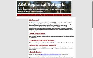 A and A Appraisal Network LLC website