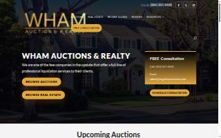 WHAM Auction & Realty website