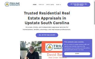 Triune Appraisals website