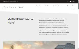 Alair Homes Greenville website