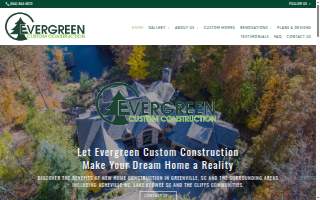 Evergreen Custom Construction website
