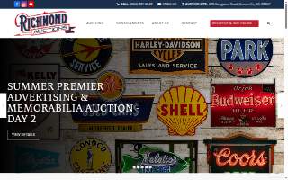 Richmond Auctions website