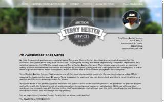 Terry Hester Auction Services website