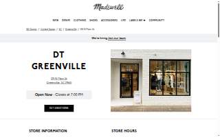 Madewell of Greenville website