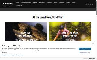 Trek Bicycle Store Greenville website